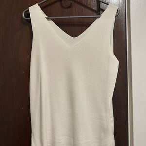 MM Lafleur Cream V-Neck Tank Top
